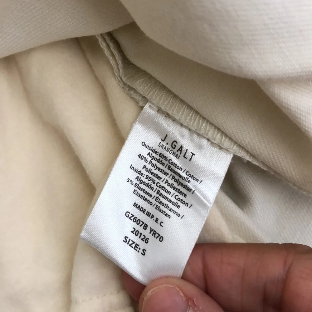 BRANDY MELVILLE J GALT IVORY COTTON PLEATED COTTON SKORT SIZE SMALL NEW - Picture 7 of 10